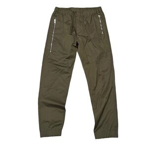 Balenciaga Mens Olive Zip Up Track Pants